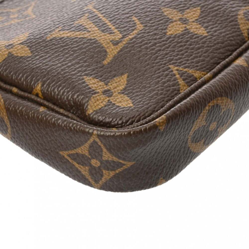 LOUIS VUITTON Authentic Brown Monogram Canvas Pochette Pouch - Picture 9 of 11